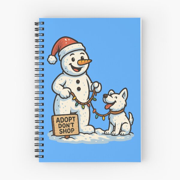 Artikelvorschau, Adopt Don’t Shop – Snowman and Snow-Dog entworfen und verkauft von HelpHaha.