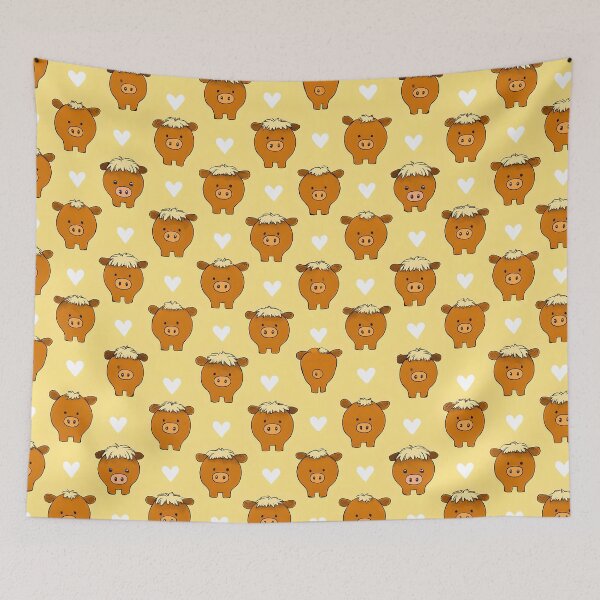 Item preview, Highland cow pastel yellow designed and sold by Highlandlass365.