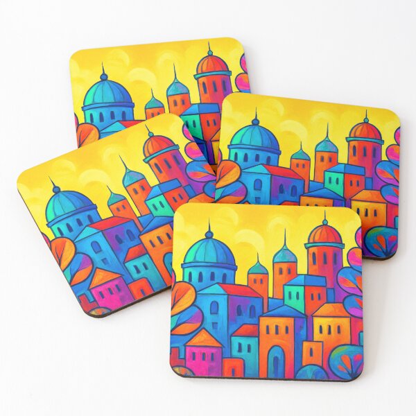 Item preview, A riot of color over domed city designed and sold by Sigtrix.