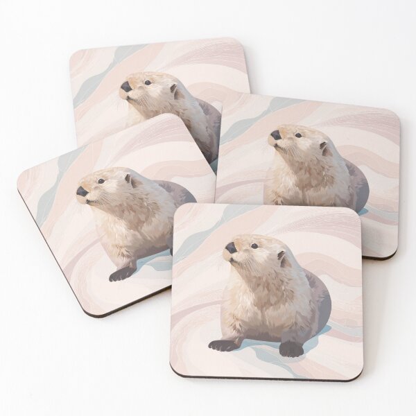 Item preview, Sea Otter Monterey – Realistic Ocean Wildlife Art designed and sold by Tommy's Arts.