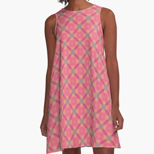 purple lilac color magenta texture seamless colorful repeat pattern A-Line Dress