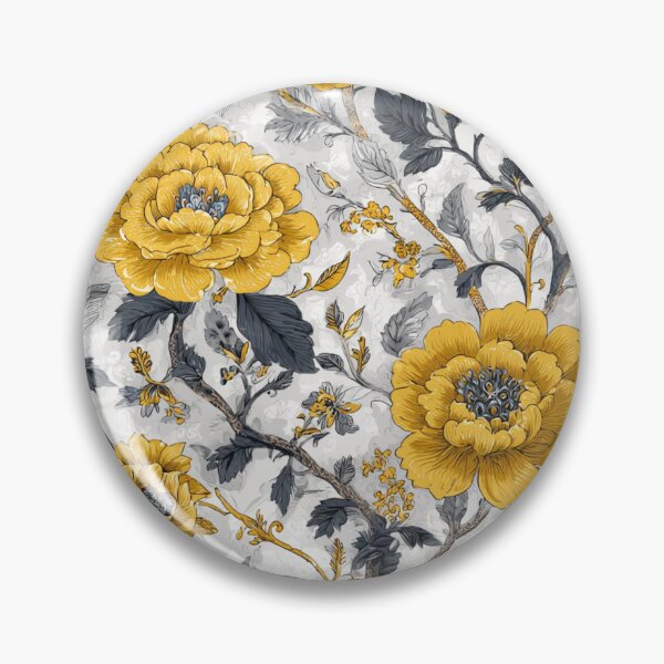 Item preview, Royal Delft Yellow Floral Composition Pattern designed and sold by GrinGalore.