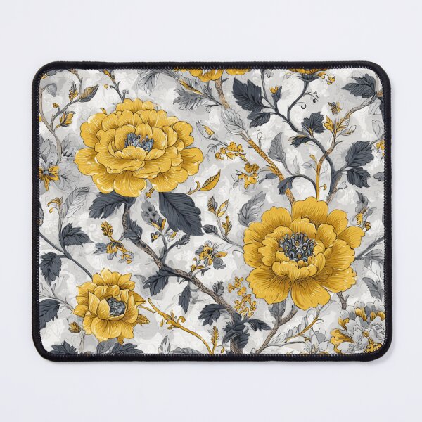 Item preview, Royal Delft Yellow Floral Composition Pattern designed and sold by GrinGalore.