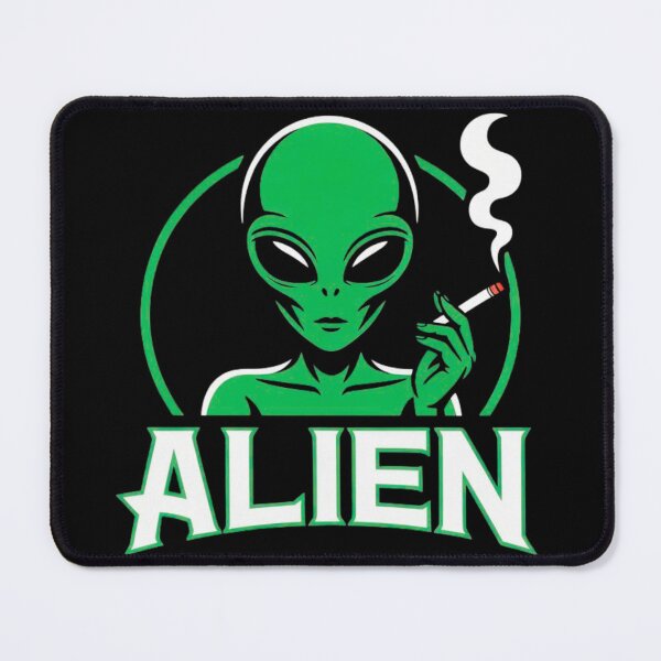 Item preview, Alien – Smoking UFO Cartoon Design designed and sold by BestDetailer.