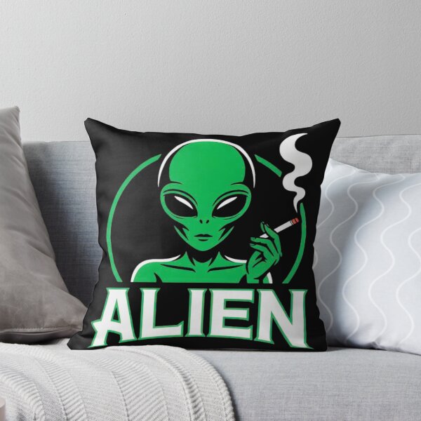 Item preview, Alien – Smoking UFO Cartoon Design designed and sold by BestDetailer.