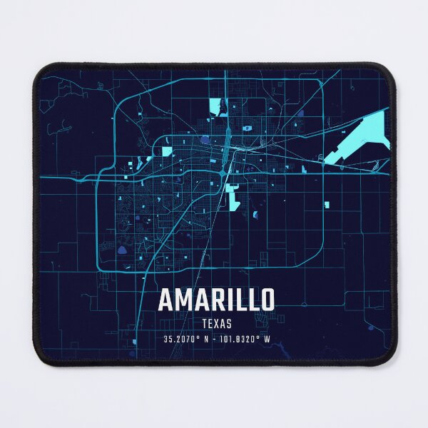 Item preview, Amarillo Midnight City Map designed and sold by HomeLivingCo.