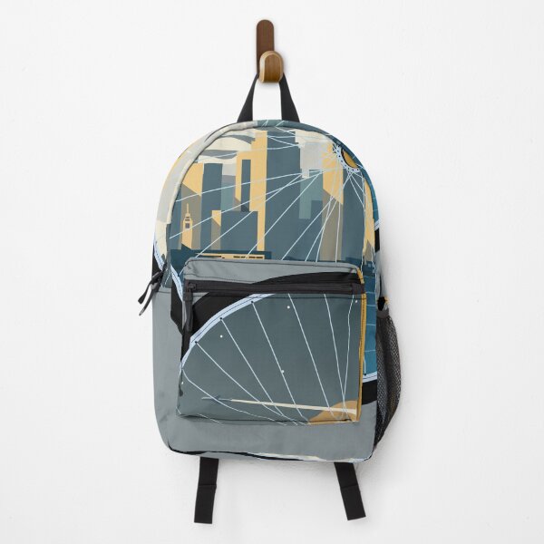 Item preview, San Francisco Cycling Art: Yellow Road Bike City View designed and sold by SKETCHYANDGRAPHIC.