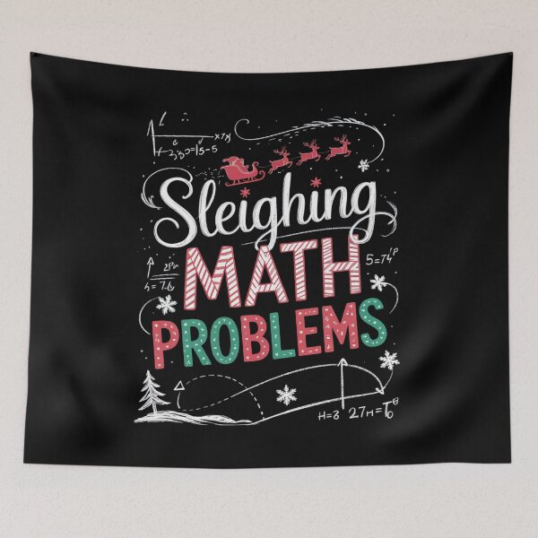Item preview, Sleighing Math Problems Santa Math Teacher Christmas  designed and sold by HuValverdeArt.