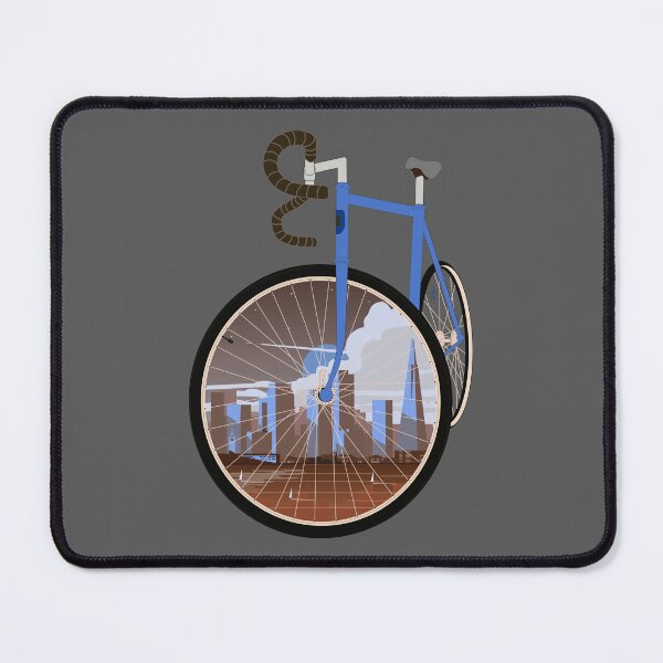 Item preview, San Francisco Cycling Art: Blue Road Bike City View designed and sold by SKETCHYANDGRAPHIC.