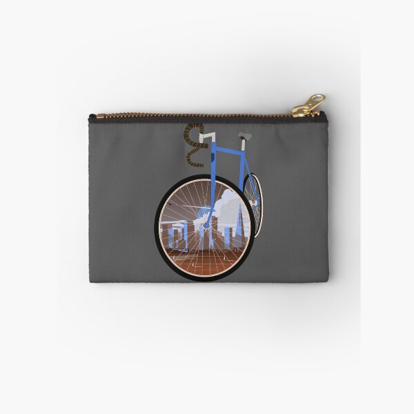 Item preview, San Francisco Cycling Art: Blue Road Bike City View designed and sold by SKETCHYANDGRAPHIC.