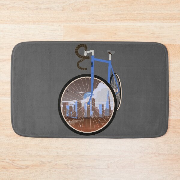 Item preview, San Francisco Cycling Art: Blue Road Bike City View designed and sold by SKETCHYANDGRAPHIC.