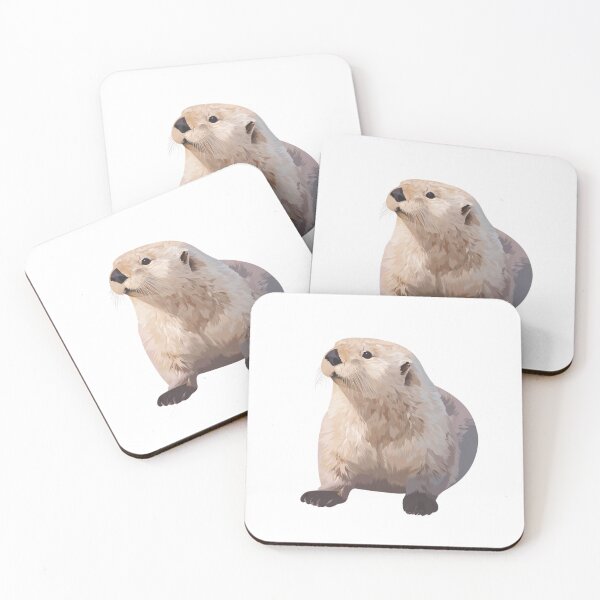 Item preview, Sea Otter Monterey – Realistic Ocean Wildlife Art designed and sold by Tommy's Arts.