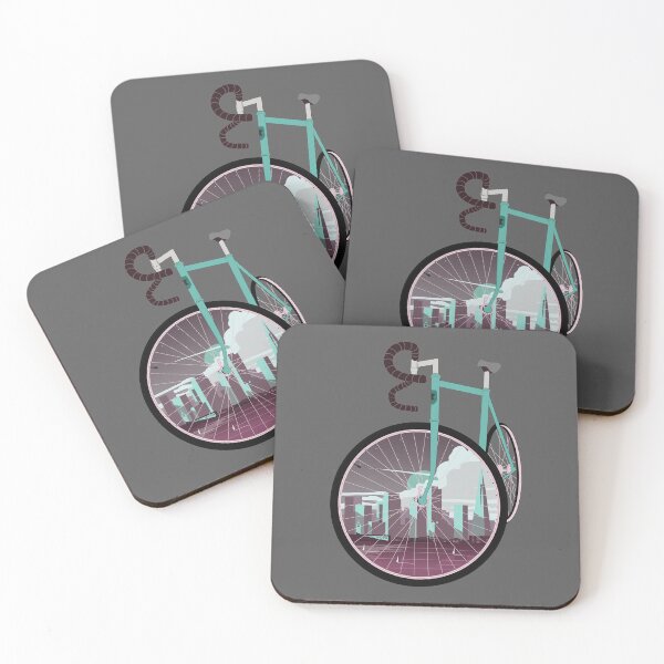 Item preview, San Francisco Cycling Art: Green Road Bike City View designed and sold by SKETCHYANDGRAPHIC.