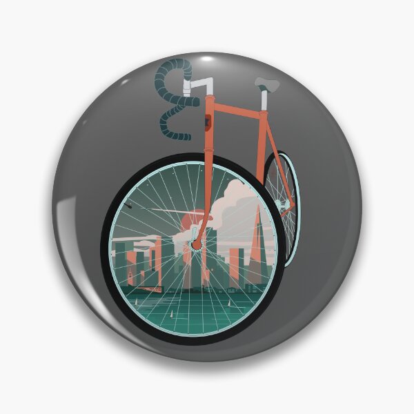 Item preview, San Francisco Cycling Art: Orange Road Bike City View designed and sold by SKETCHYANDGRAPHIC.
