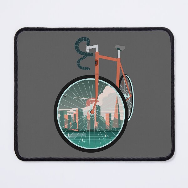 Item preview, San Francisco Cycling Art: Orange Road Bike City View designed and sold by SKETCHYANDGRAPHIC.