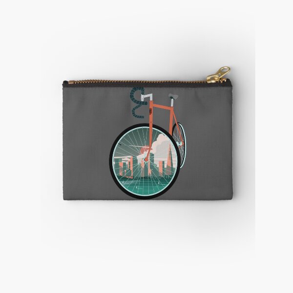 Item preview, San Francisco Cycling Art: Orange Road Bike City View designed and sold by SKETCHYANDGRAPHIC.