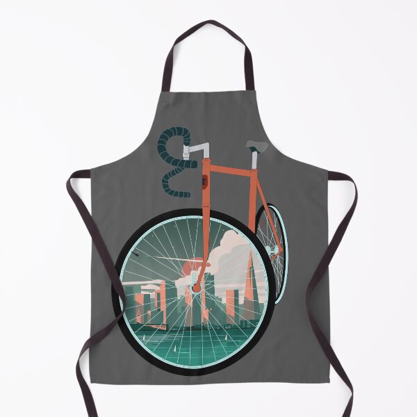 Item preview, San Francisco Cycling Art: Orange Road Bike City View designed and sold by SKETCHYANDGRAPHIC.
