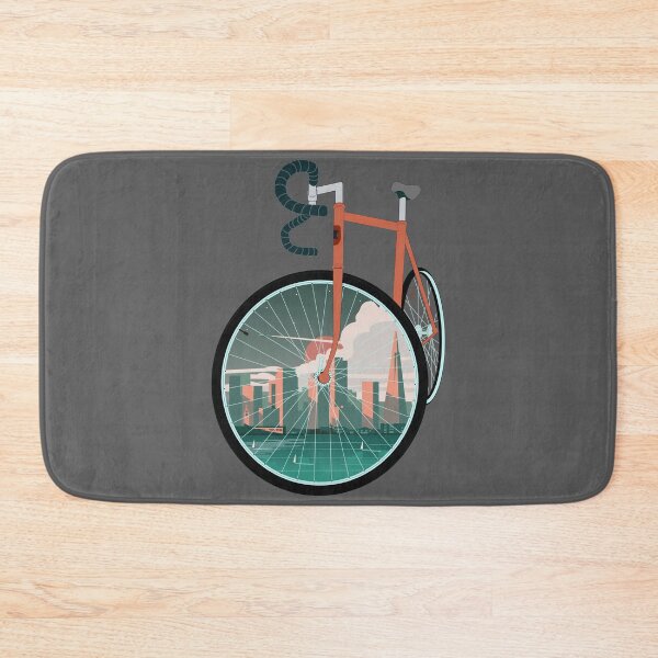 Item preview, San Francisco Cycling Art: Orange Road Bike City View designed and sold by SKETCHYANDGRAPHIC.