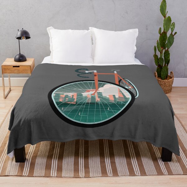 Item preview, San Francisco Cycling Art: Orange Road Bike City View designed and sold by SKETCHYANDGRAPHIC.
