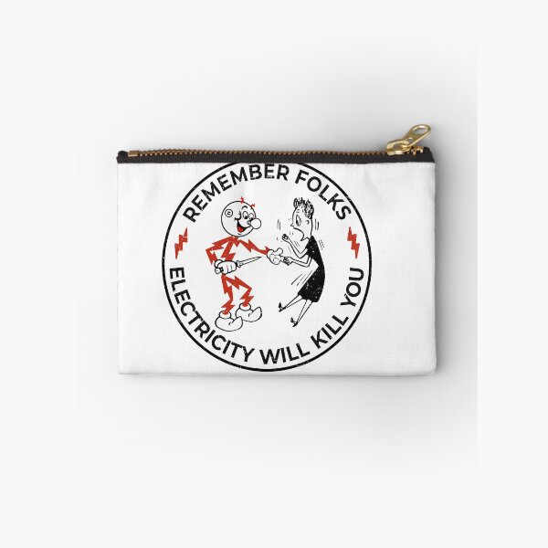 Item preview, Reddy Kilowatt, vintage electrician, remember kids electricity will kill you, sparky electric hazard warning, funny hard hat  designed and sold by CharmedVille.