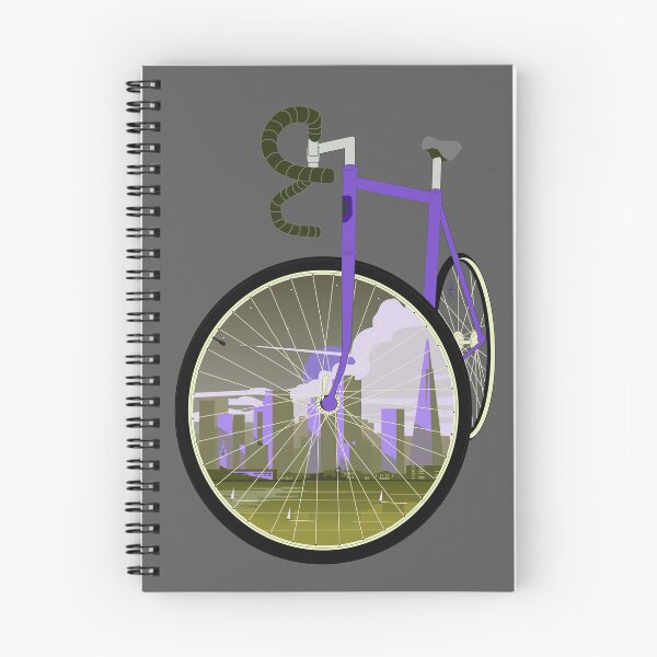 Item preview, San Francisco Cycling Art: Purple Road Bike City View designed and sold by SKETCHYANDGRAPHIC.