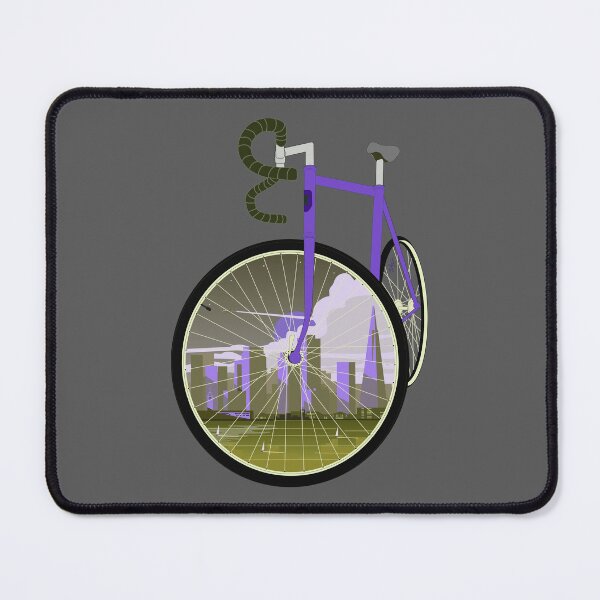 Item preview, San Francisco Cycling Art: Purple Road Bike City View designed and sold by SKETCHYANDGRAPHIC.
