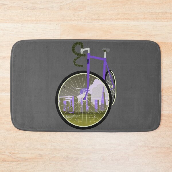 Item preview, San Francisco Cycling Art: Purple Road Bike City View designed and sold by SKETCHYANDGRAPHIC.