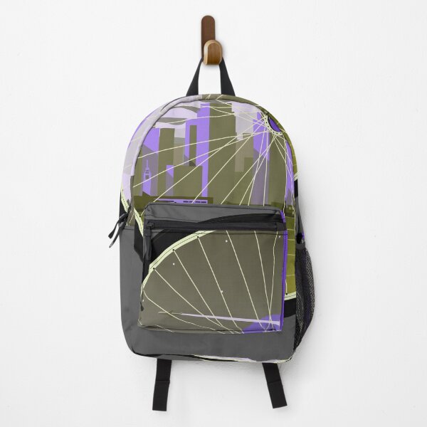 Item preview, San Francisco Cycling Art: Purple Road Bike City View designed and sold by SKETCHYANDGRAPHIC.