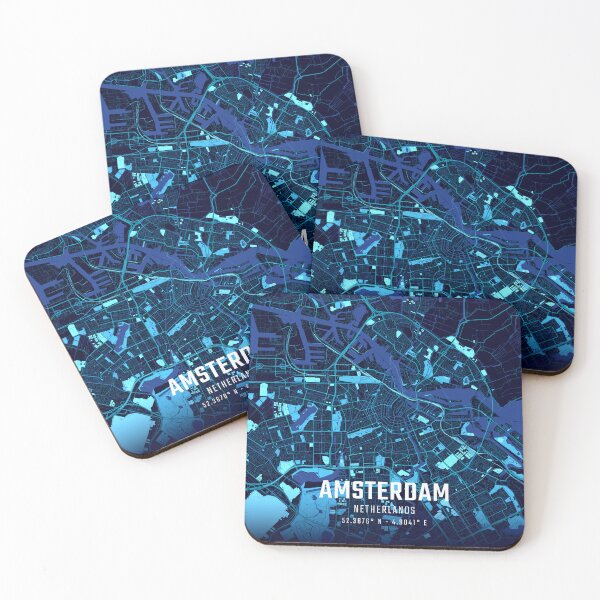 Item preview, Amsterdam Midnight City Map designed and sold by HomeLivingCo.