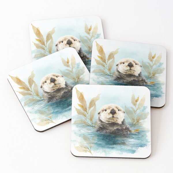Item preview, Sea Otter Monterey – Realistic Ocean Wildlife Art designed and sold by Tommy's Arts.