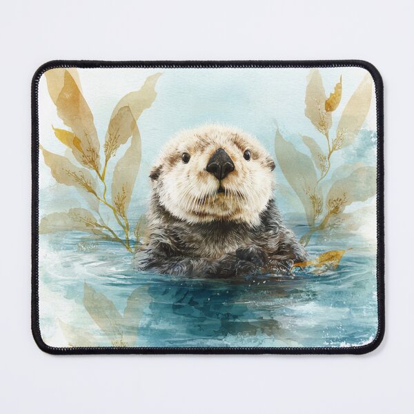 Item preview, Sea Otter Monterey – Realistic Ocean Wildlife Art designed and sold by Tommy's Arts.