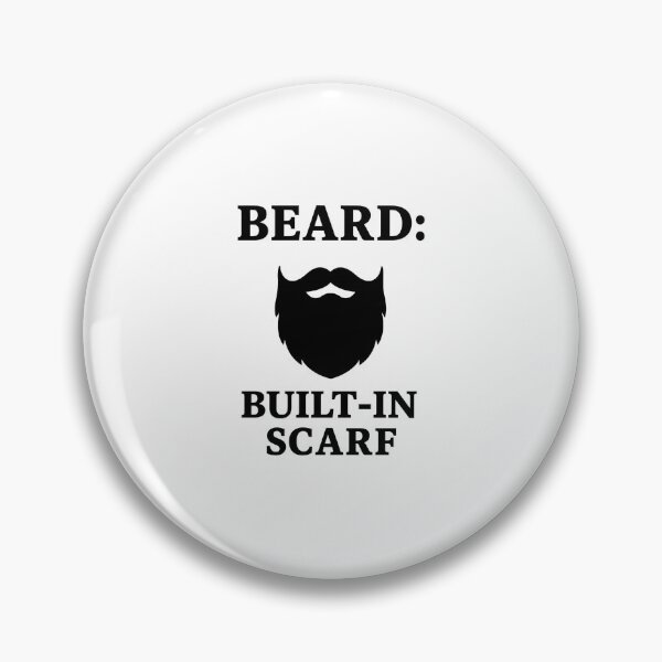 Item preview, BEARD: Built-In Scarf Minimalist Beard & Mustache Graphic (Sticker, T-Shirt, Print) designed and sold by Kubala.