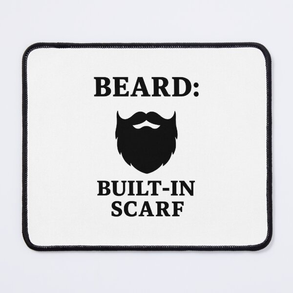 Item preview, BEARD: Built-In Scarf Minimalist Beard & Mustache Graphic (Sticker, T-Shirt, Print) designed and sold by Kubala.
