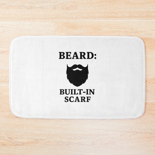 Item preview, BEARD: Built-In Scarf Minimalist Beard & Mustache Graphic (Sticker, T-Shirt, Print) designed and sold by Kubala.