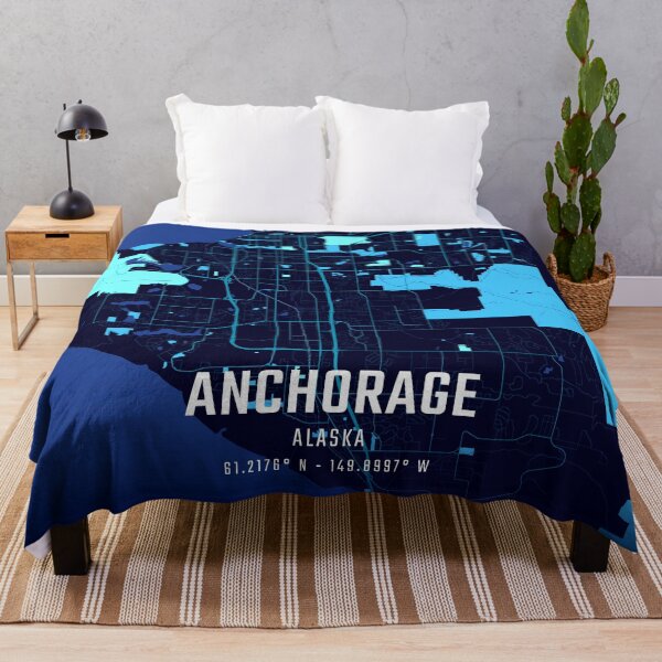 Item preview, Anchorage Midnight City Map designed and sold by HomeLivingCo.