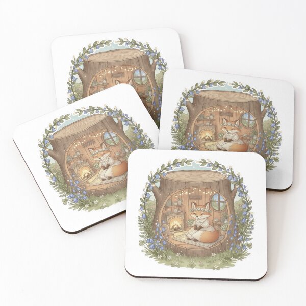 Item preview, cute cottagecore fox  designed and sold by Vaciobonito.