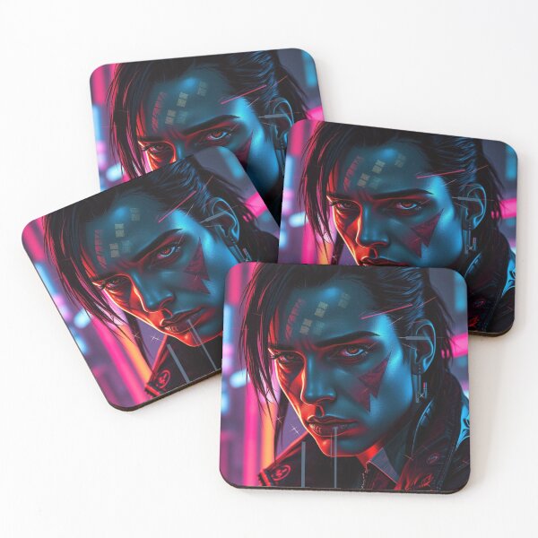 Item preview, NeonFace & CyberPulse – A futuristic soul between RedGlow, UrbanSilence & digital intensity designed and sold by FotoworldEdel.