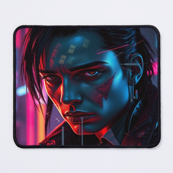Item preview, NeonFace & CyberPulse – A futuristic soul between RedGlow, UrbanSilence & digital intensity designed and sold by FotoworldEdel.