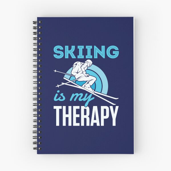 Item preview, Skiing is my Therapy Snow Skier Ski designed and sold by jaygo.