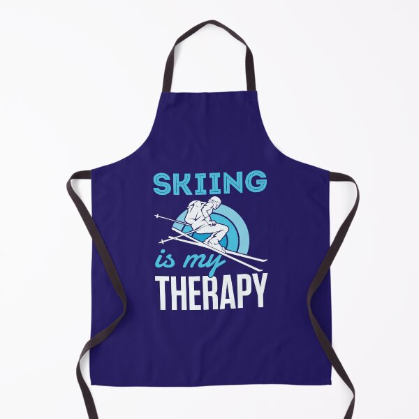 Item preview, Skiing is my Therapy Snow Skier Ski designed and sold by jaygo.