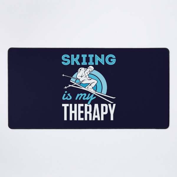 Item preview, Skiing is my Therapy Snow Skier Ski designed and sold by jaygo.