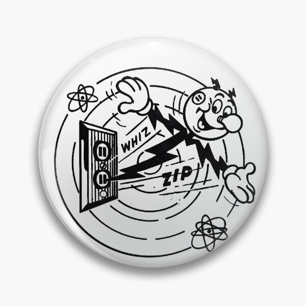 Item preview, Reddy Kilowatt, vintage electrician, remember kids electricity will kill you, sparky electric hazard warning, funny hard hat  designed and sold by CharmedVille.