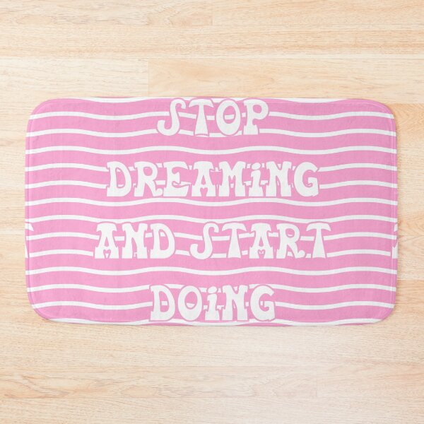 Item preview, Stop Dreaming Start Doing Pink Sticker | Girly Motivational Quote Positive Vibes Art designed and sold by TheRosyCanvas.
