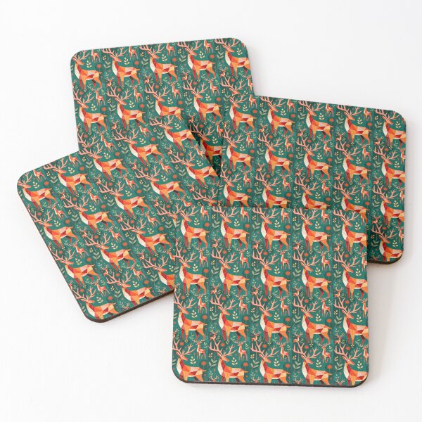 Item preview, Minimalist Modern Geometric Kitschy Woodland Deer designed and sold by taiche.