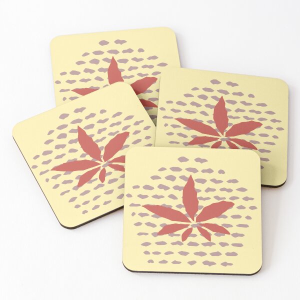 Item preview, Maple Leaves with Hexagon - Japanese vintage design designed and sold by Japan Design Prints.