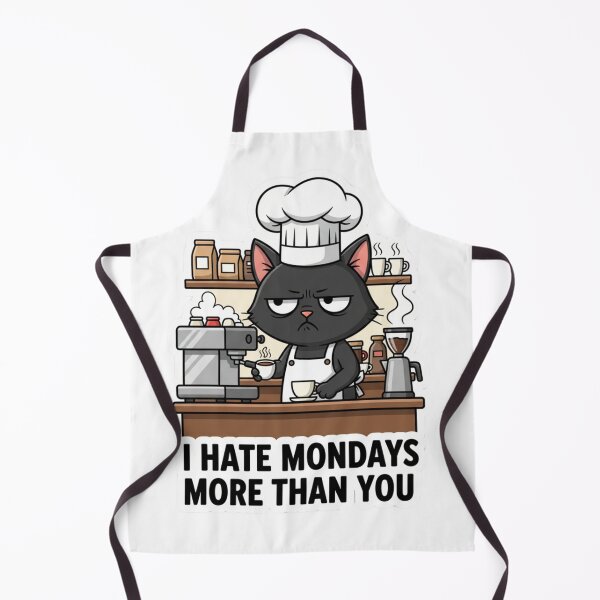 Item preview, The Grumpy Barista Cat designed and sold by Goth-Creative Hub.