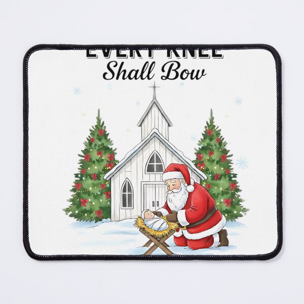 Item preview, Every Knee Shall Bow – Christian Christmas Santa and Nativity Scene Design designed and sold by Devanteso.