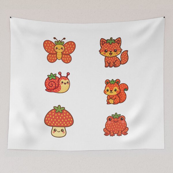 Item preview, Strawberry forest gang sticker pack designed and sold by BritishDelights.