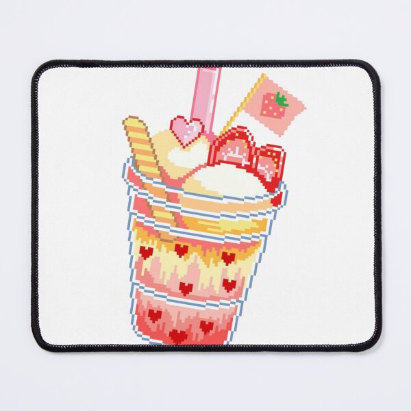 Item preview, Cute strawberry sunday cup pixel designed and sold by croissantback.