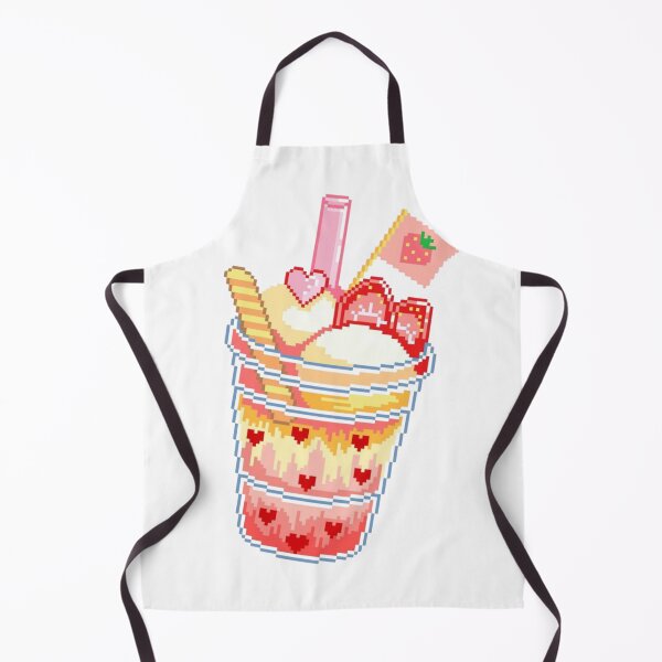 Item preview, Cute strawberry sunday cup pixel designed and sold by croissantback.